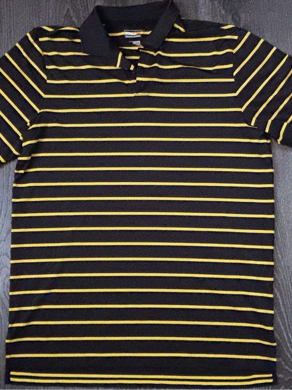 Ralph Lauren RLX Golf Short Sleeve Polo Shirt Black & Yellow Men's Medium